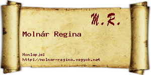 Molnár Regina névjegykártya